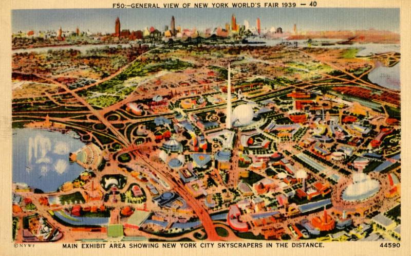 NY - New York World's Fair, 1939. Aerial View of Site