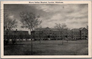 Lawton, Oklahoma Postcard Kiowa Indian Hospital Building View / 1945 Cancel 