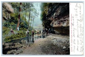 1907 Scene In Deer Park Near Starved Rock Illinois IL Posted Antique Postcard
