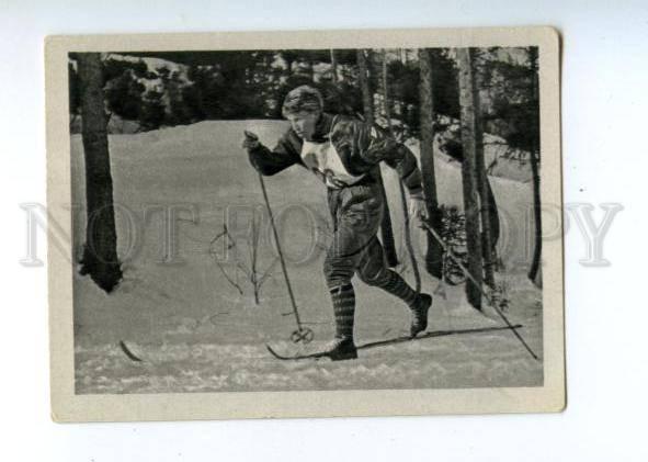 166992 VII Olympic ELFRIEDE UHLIG cross skier CIGARETTE card