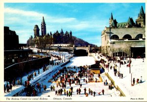 Canada Ottawa The Rideau Canal In Winter Ice Skating 1983