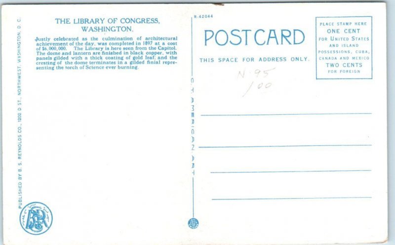 Postcard - The Library Of Congress - Washington, District of Columbia 