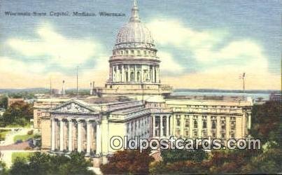 Madison, Wisconsin, WI State Capital USA Writing on back 