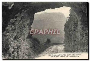 Old Postcard Great Road Goulets output d & # 39un Tunnel Small Goulets