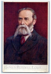 C W Quinnell Signed Postcard James Russell Lowell Author Diplomatist Oilette