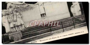 Paris Old Postcard Memorial 15 (Charles irondoy statuary)