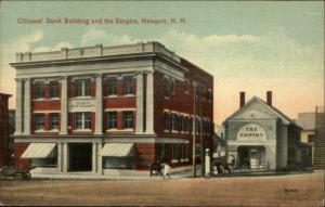 Newport NH THE EMPIRE THEATRE & Citizens Bank Bldg c1910 Postcard