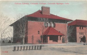 J27/ Colorado Springs Postcard c1910 Colorado College Coburn Library 83