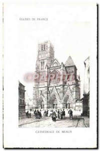 Old Postcard Churches From France Cathedrale De Meaux