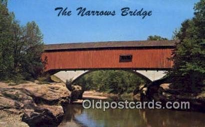 The Narrows, Charleston, IL USA Covered Bridge Unused 