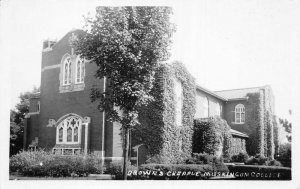 New Concord Ohio Muskingum College Brown's Chapel Real Photo Postcard AA66872