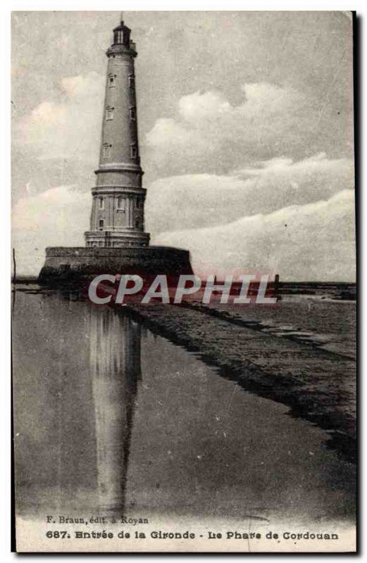 Old Postcard Entree De La Gironde Le Phare De Cordouan