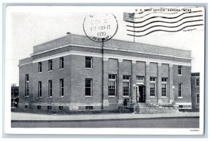 Aurora Nebraska Postcard United States Post Office Exterior View Building 1930