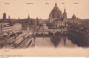 BERLIN, Germany, 1900-1910s; Rathus, Burgstrasse, Spree Dom, Schloss