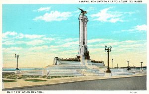 Memorial Habana Monumento A La Voladura Del Maine ME Vintage Postcard c1920