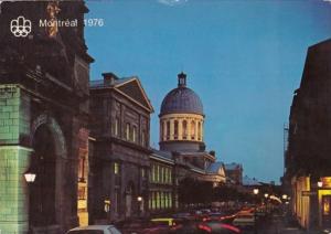 Canada Montreal Bonsecours Market Building St Paul Street At Night