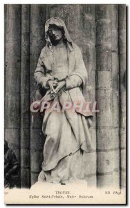 Troyes Postcard Ancient Church St Urbain Mater Dolorosa