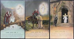 COME UNTO ME: WW1 Bamforth Song Cards Set of 3 - 4518/1/2/3