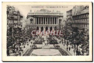 Old Postcard Marseille Square De La Bourse