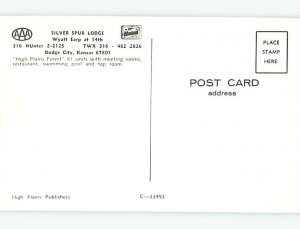 Pre-1980 OLD CARS & SILVER SPUR LODGE MOTEL Dodge City Kansas KS ho5332@