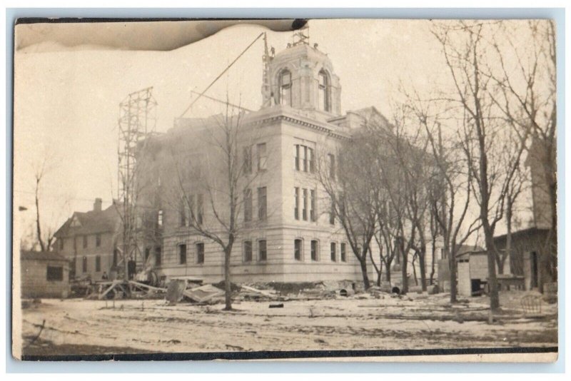 c1910's Capitol Construction Brookings South Dakota SD RPPC Photo Postcard