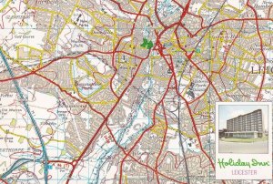 Holiday Inn Leicester Ordnance Survey Map Postcard