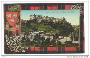 Edinburgh Castle and National Gallery, Robertson Tartan & Coat of Arms, Scotl...