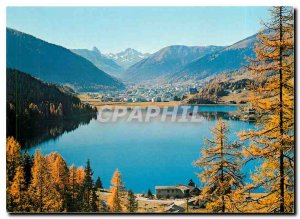 Postcard Modern uber den Blick auf Davos Davosersee