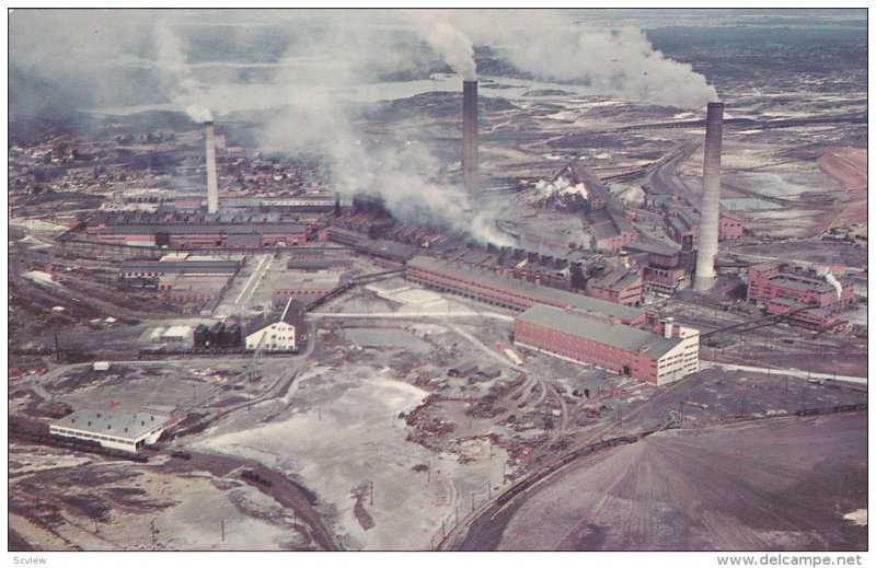 Aerial view of Copper Cliff Smelter of International Nickle Co.,  Ltd.,  Sudb...