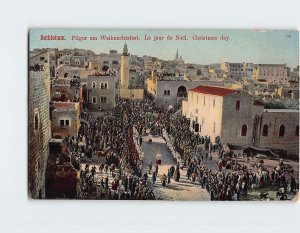 Postcard Christmas day Bethlehem Palestine