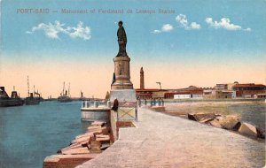 Monument of Ferdinand de Lesseps Statue Port Said Egypt, Egypte, Africa Unused 