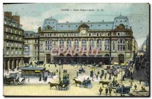 Old Postcard Paris Gare Saint Lazare