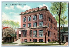 Lincoln Nebraska NE Postcard Y.W.C.A. Building Exterior Roadside 1910 Vintage