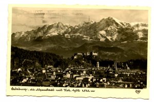 Austria - Salzburg. Alpine City with Hohem Goell   *RPPC