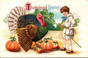 Thanksgiving Greetings With Turkey 1914