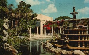 Vintage Postcard Fountain Kapok Tree Inn Renaissance Europe Inspired Clearwater