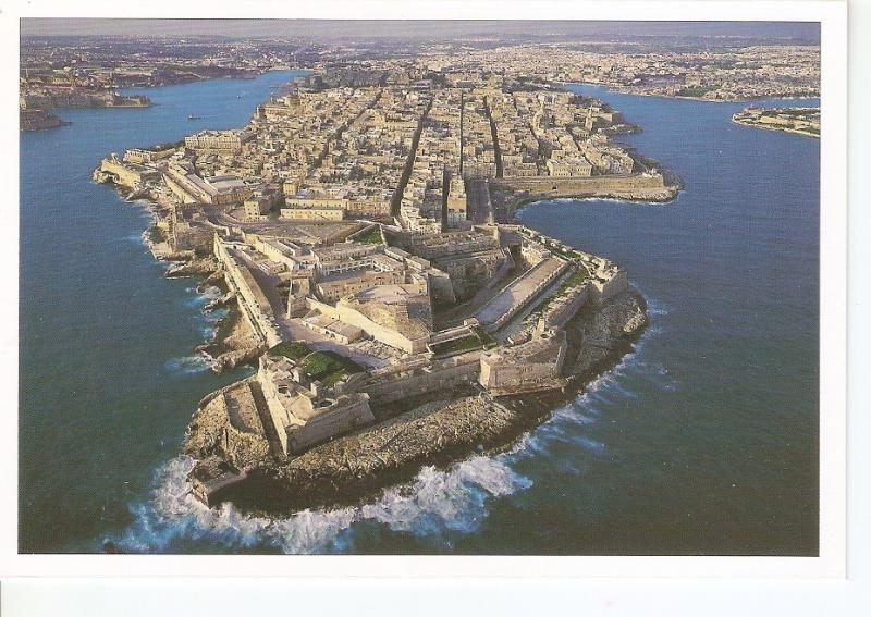 Postal 044019 : The city of Valletta aerial view - Malta