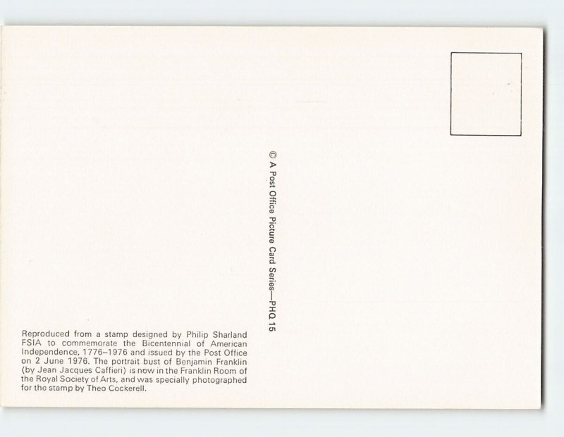 Postcard B. Franklin, 11P, The Bicentennial of American Independence 1776-1976