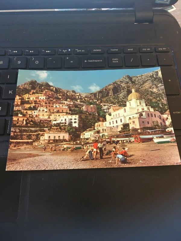 Vintage Postcard; Positano, the Beach- Italy