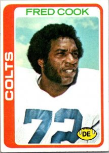 1978 Topps Football Card Fred Cook Baltimore Colts sk7180