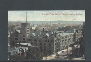 1907 Post Card Montreal Canada Canadian Pacific RW Windsor Station Built 1885