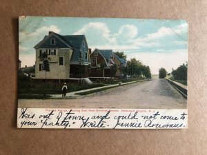 Posted 1907 divided back postcard Franklin Ave, Hasbrouck Heights, NJ
