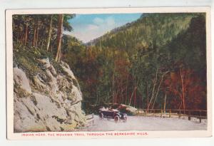 P1159 1918 postcard old car indian head mohawk trail berkshire hills mountains