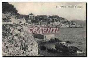 Old Postcard Marseille Corniche Road