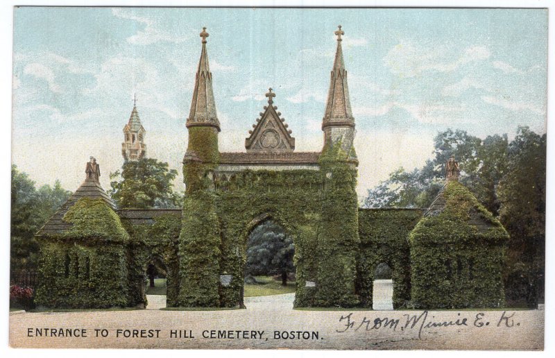 Boston, Entrance To Forest Hill Cemetery