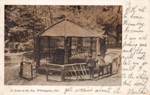 A SCENE AT THE ZOO WILMINGTON DELAWARE POSTCARD 1906