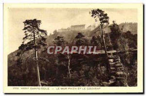 Old Postcard Mont Sainte Odile The Pagan Wall and Convent