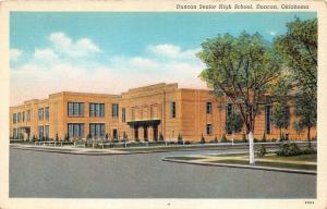 Duncan Oklahoma~Duncan Senior High School~View from Across Street~1940s Pc