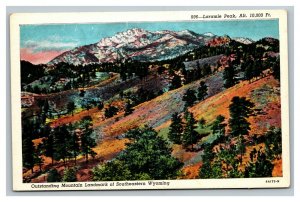 Vintage 1940's Postcard Laramie Peak Mountains Southeastern Wyoming