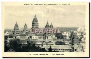 Old Postcard International Colonial Exposition Paris 1931 Temple of Angkor Wa...